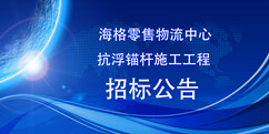 海格零售物流中心項目抗浮錨桿施工工程招標(biāo)公告